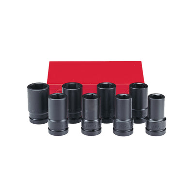 1" Krachtdoppenset Lang (24-41mm) 8-delig