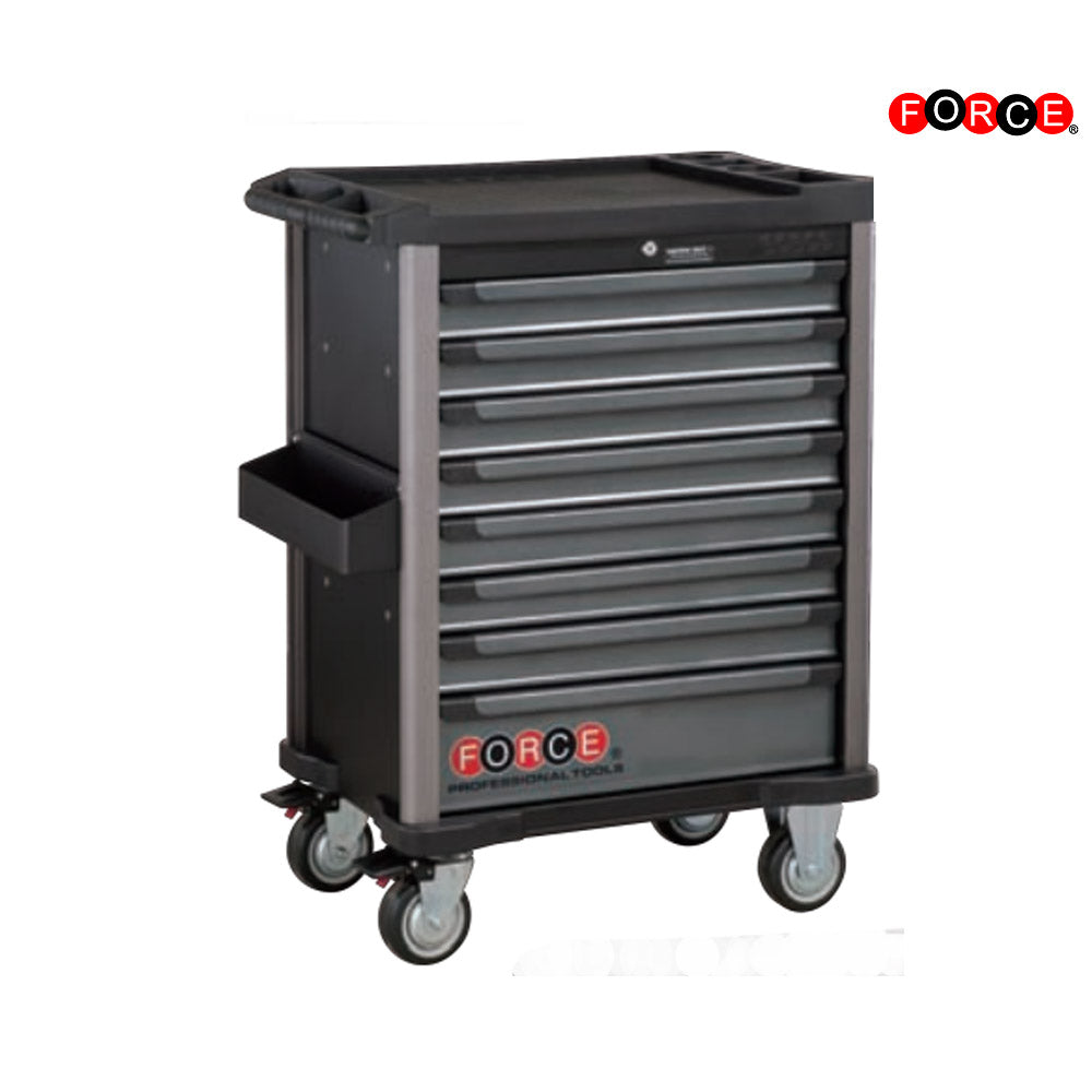 Zwarte Gereedschapswagen 8-lades met 325-delig gereedschap (EVA)