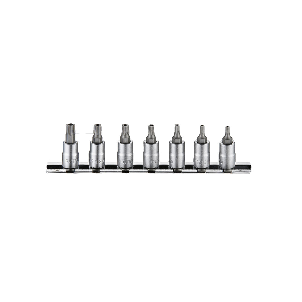 1/4" Socket set 5-sided torx with hole TS 7 pieces