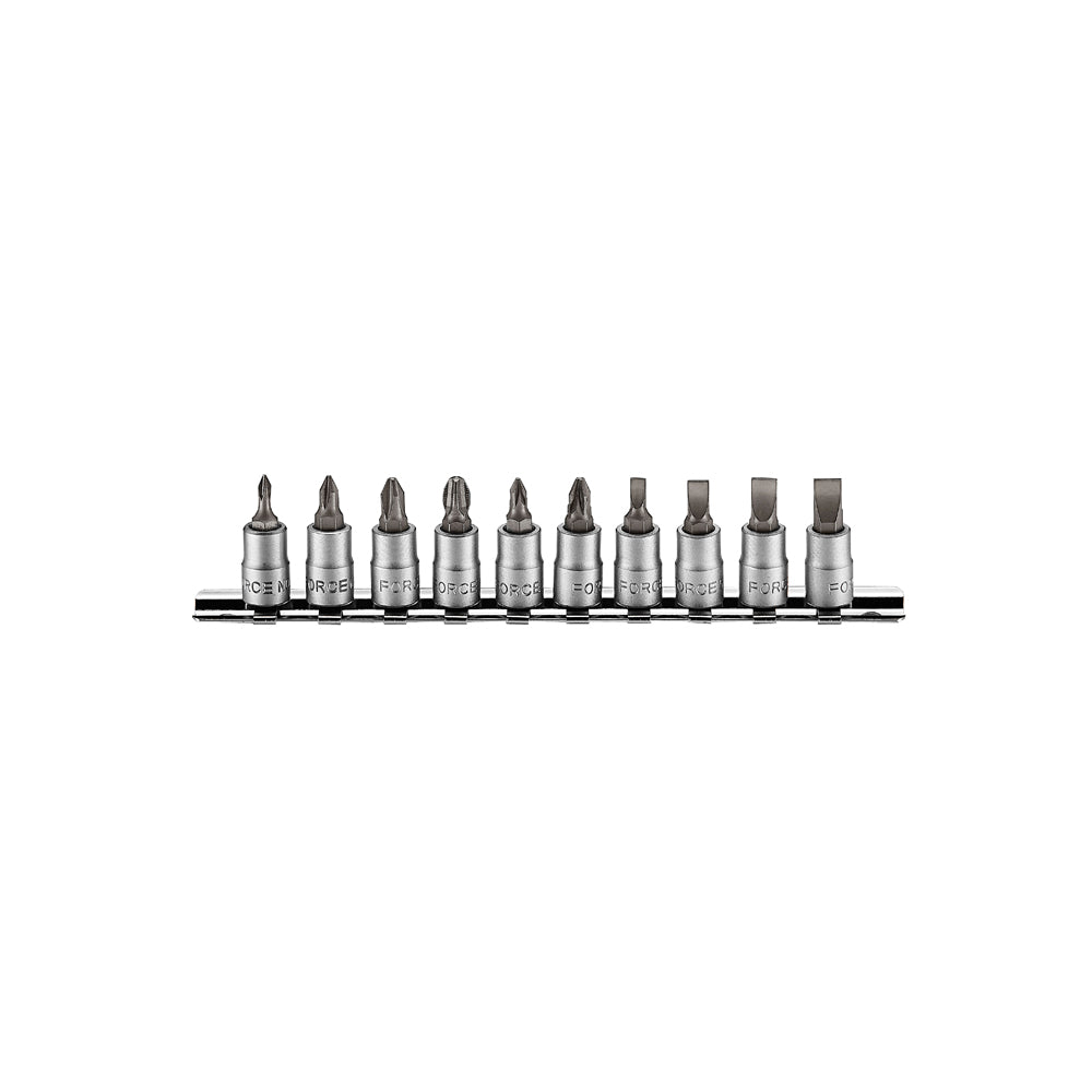 1/4'' Philips, Pozidriv, Sleuf Dopsleutelbit Set 10-delig