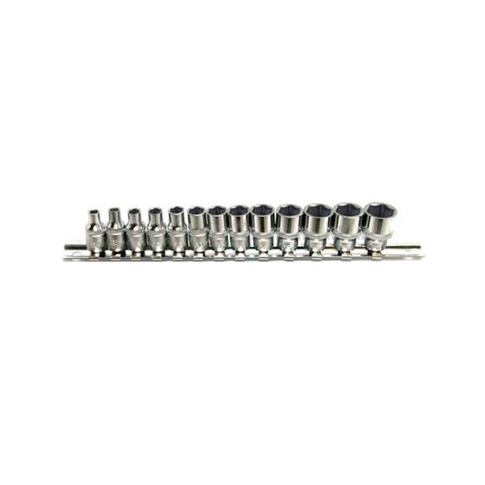 13pc 1/4" 6pt Flank socket set