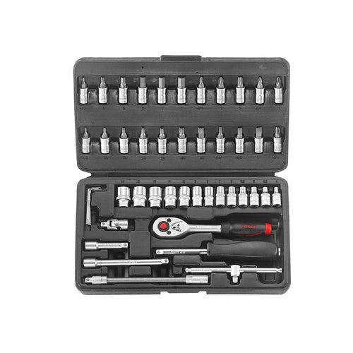 1/4"  Doppenset 6-kant 46 delig