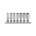 3/8" Kniegewricht Doppenset Lang SAE 7-delig