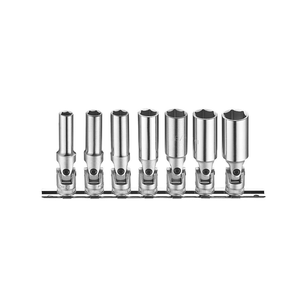 3/8" Kniegewricht Doppenset Lang SAE 7-delig