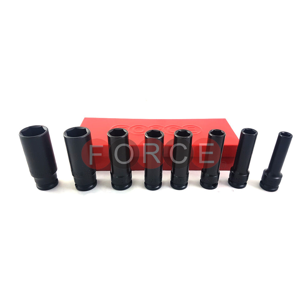 3/8" Krachtdoppenset lang 8 delig