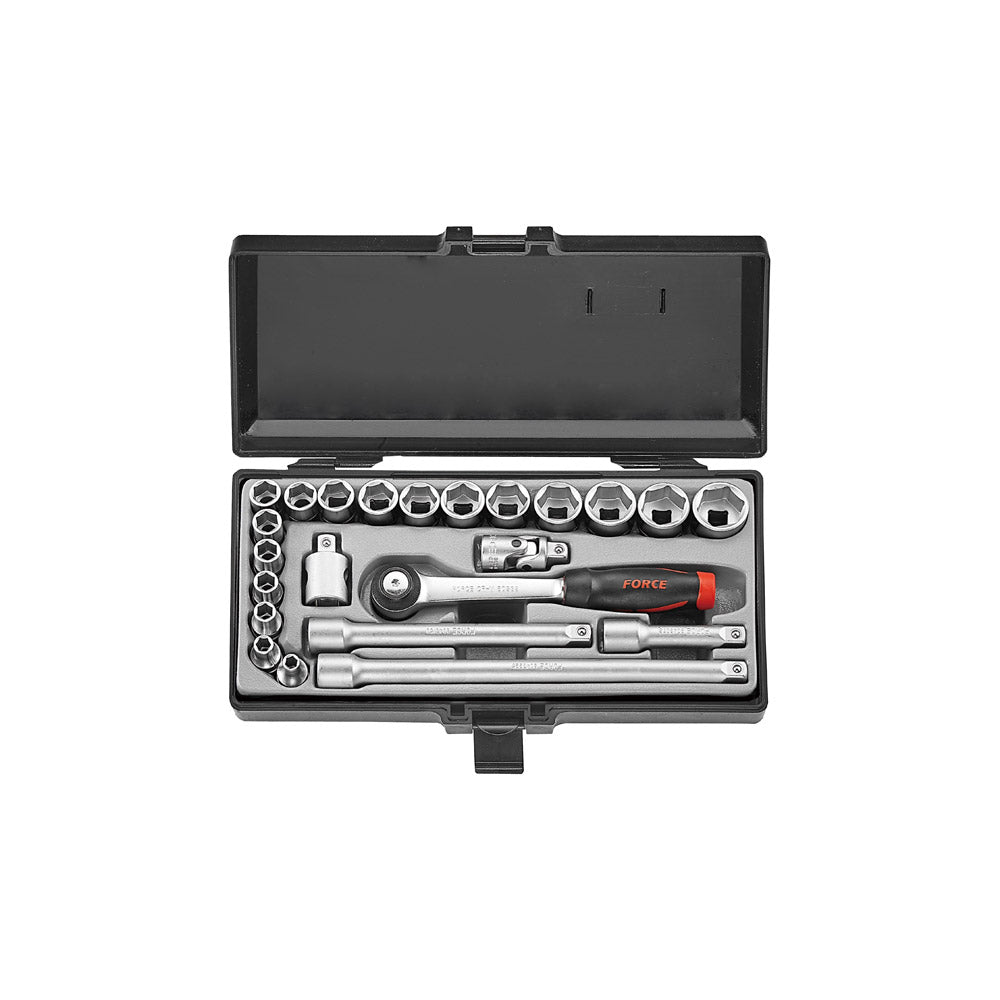 23pc 3/8" 12pt. Flank socket set
