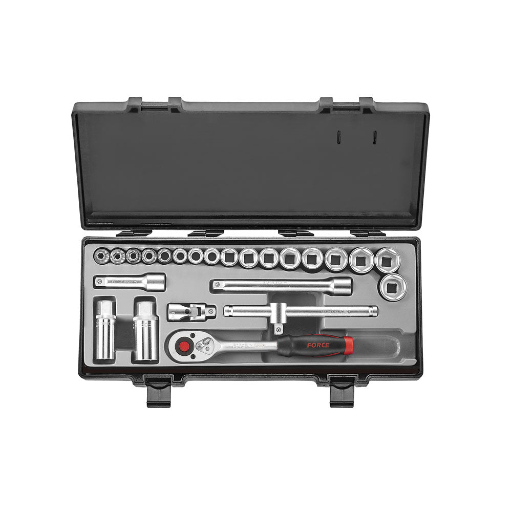 25pc 3/8" 12pt. Flank socket set