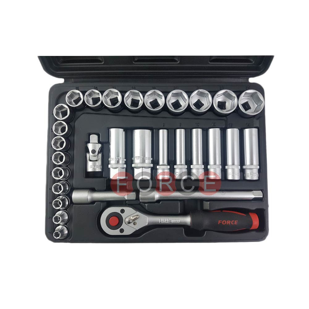 30pc 3/8"DR. 6pt. Flank Socket set