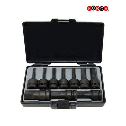 1/2" Krachtdoppenset Inbus SAE 10 delig