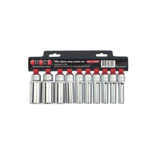 1/2" Doppenset lang Veeltand10 delig