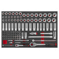 106-delige 1/4'' en 1/2'' Steeksleutel- en Doppen Set (S&M) (EVA)