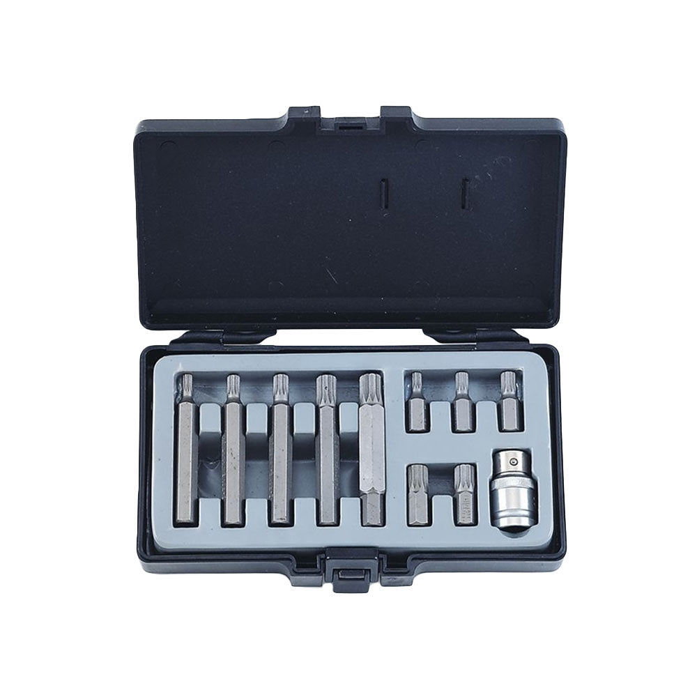 11pc 10mm Spline bit set
