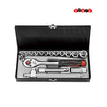 1/2" Doppenset Golf profiel SAE 17 delig