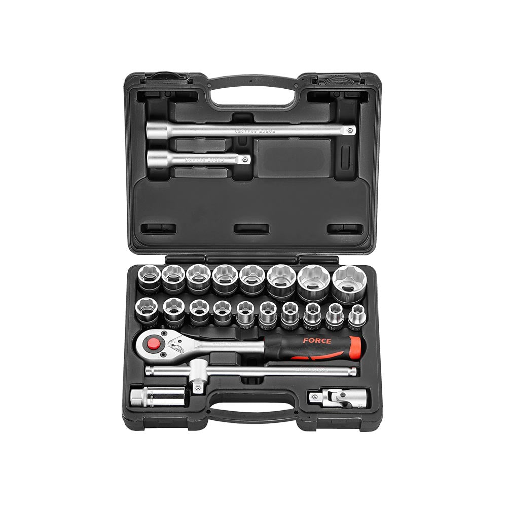 24pc 1/2" 6pt. Flank socket set