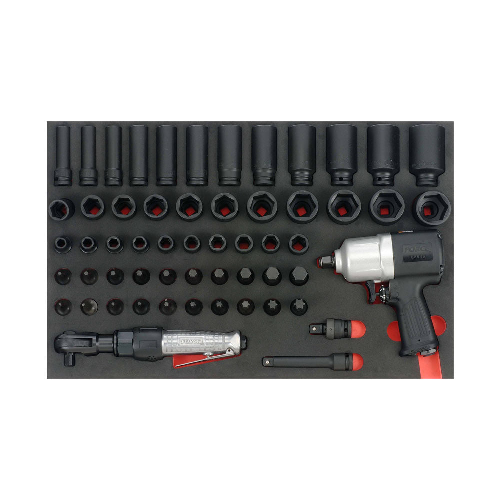 57-delige 1/2'' Slagmoersleutel- en Doppen Set (EVA)