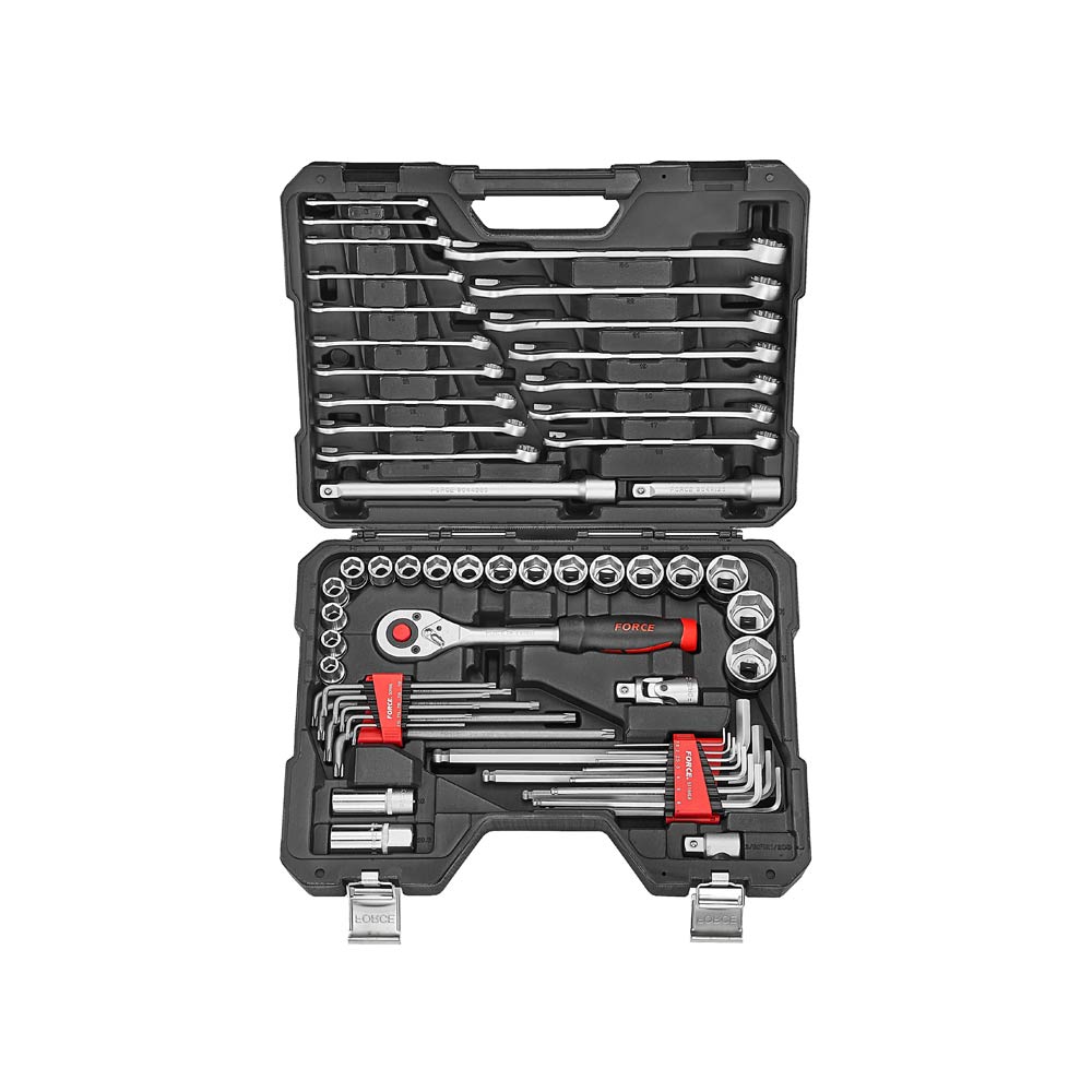 62pc 1/2DR. Socket, L key and wrench combination set