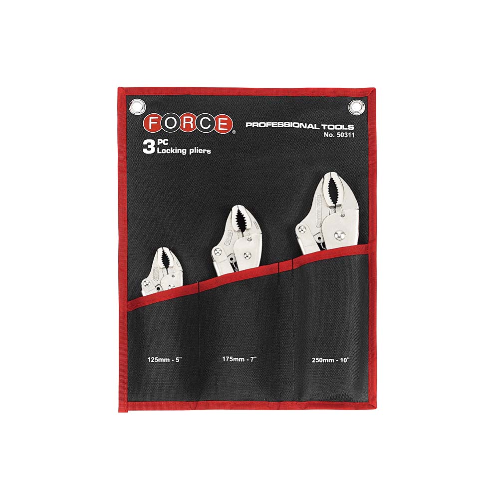 3-delige set griptangen (in stoffen tas)