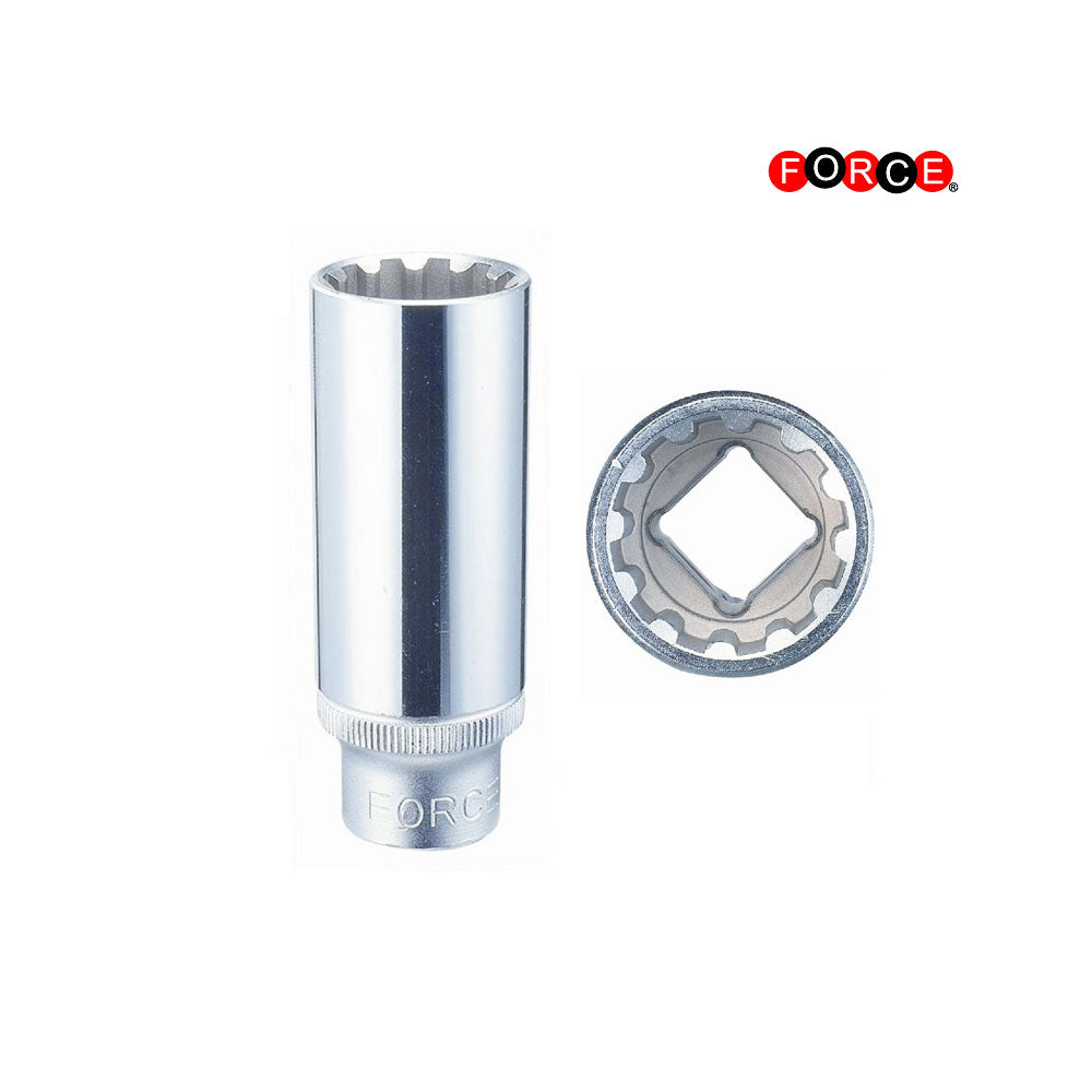 1/4" Veeltand dop lang (50mmL) 13