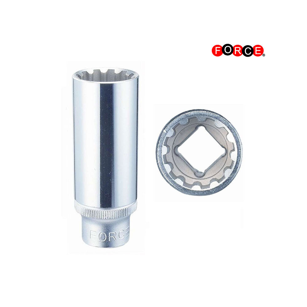 1/2" Veeltand dop lang (Multi-profiel) 9
