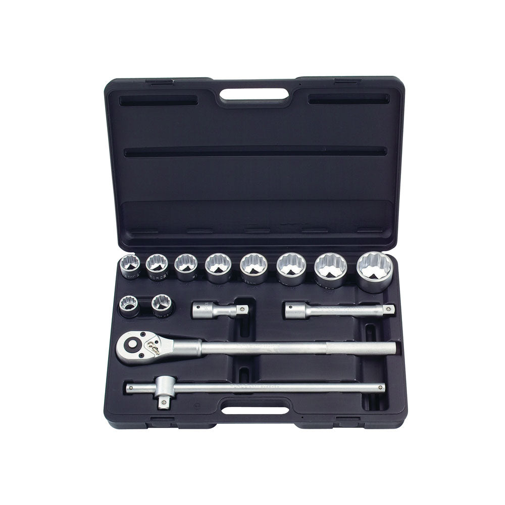 14-delige 3/4" 6pt. Flankdoppenset (MM) - blaasvormkoffer