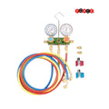 Aluminum R12,R22,R134a Auto A/C Manifold Gauge Set (with 60" hose 1/4" SAE and 2 couplers)