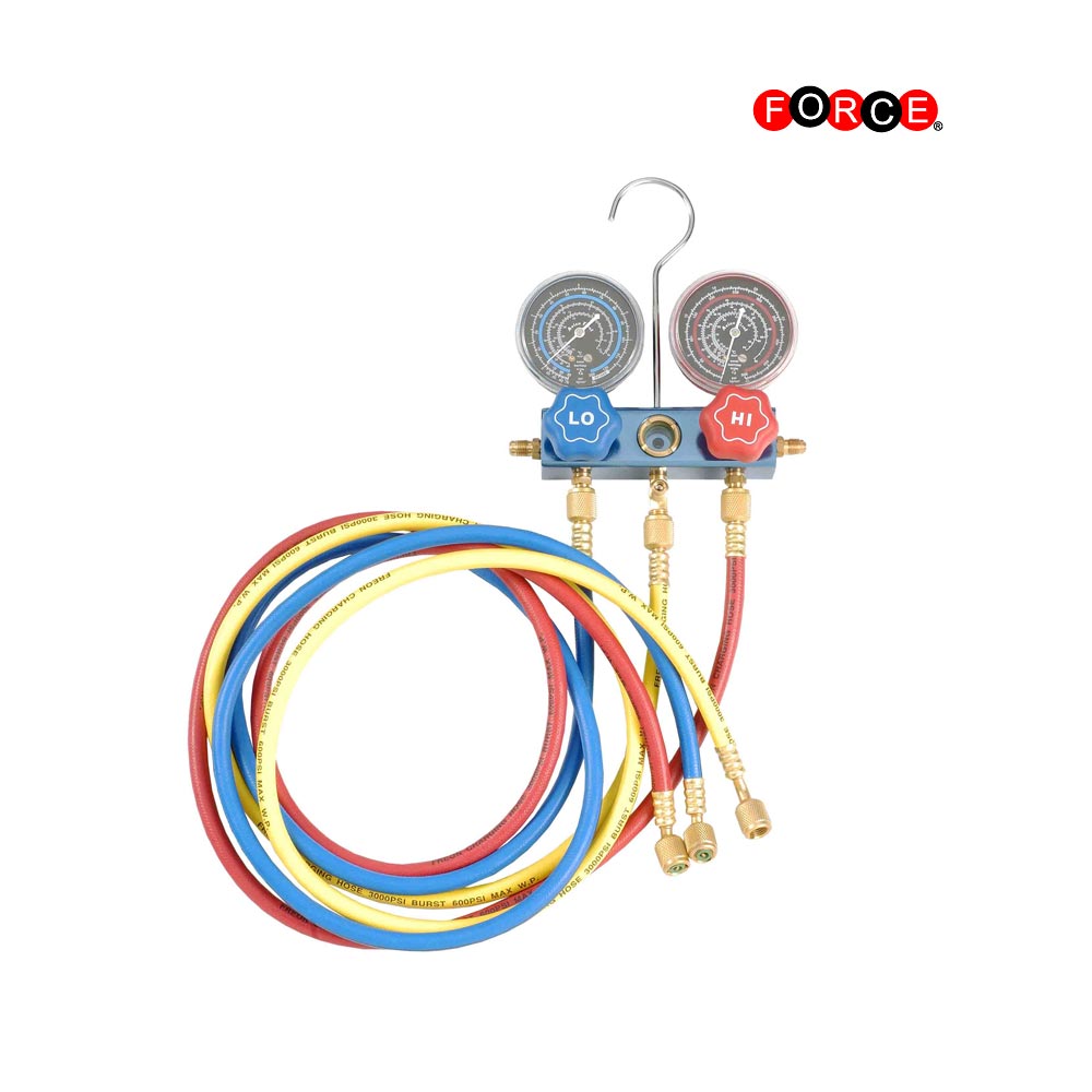 Aluminum R404A,R407C,R507A  A/C & Refrigeration Manifold Gauge (with 60" hose 1/4" SAE)