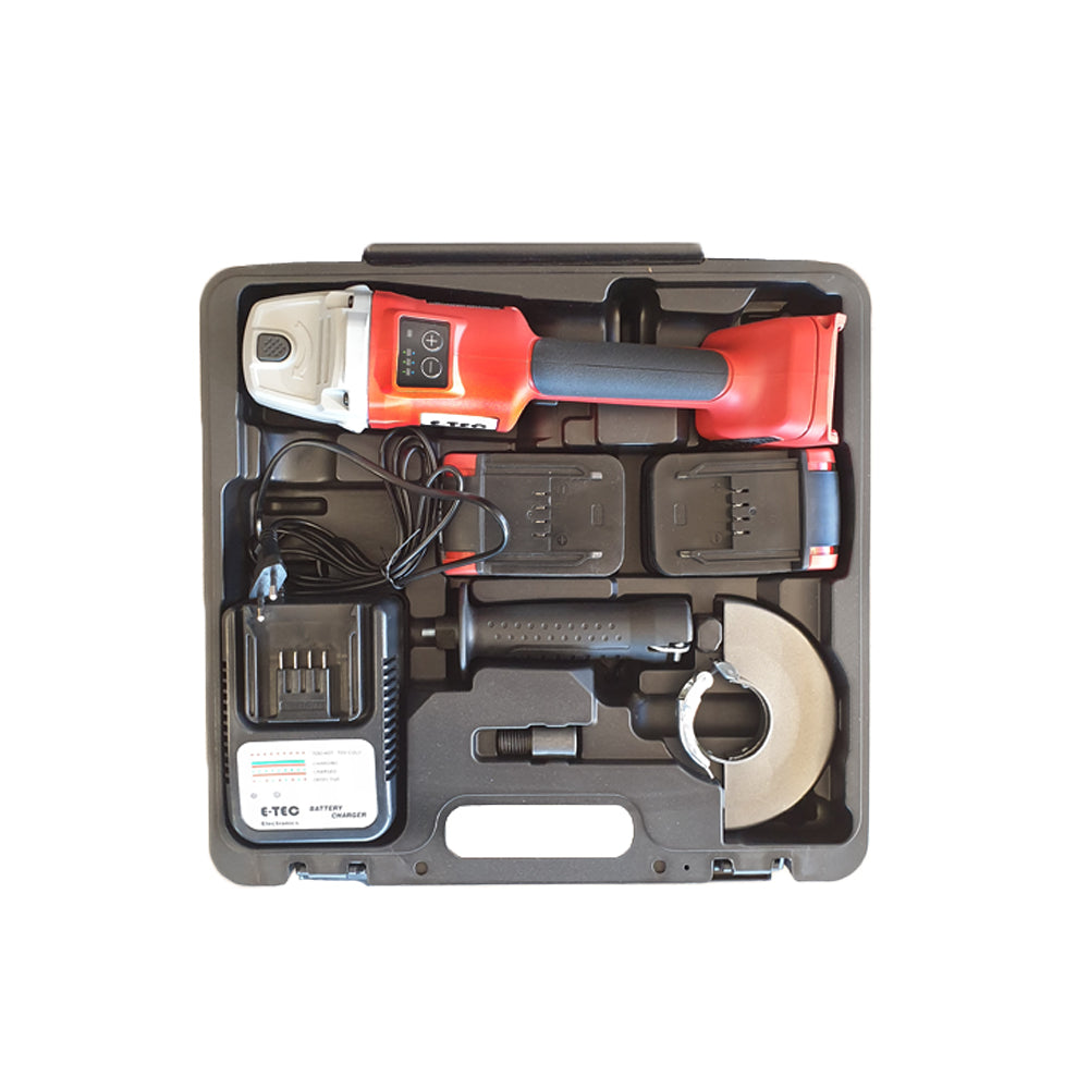 Haakse slijper met accu set