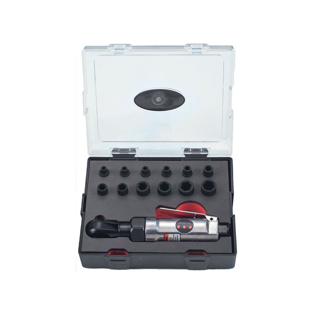 13pc 1/4" 6pt. Flank impact socket set