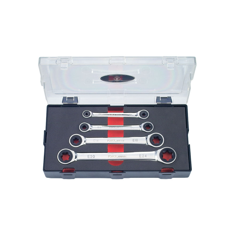 Ring Ratelsleutelset Torx 4-delig