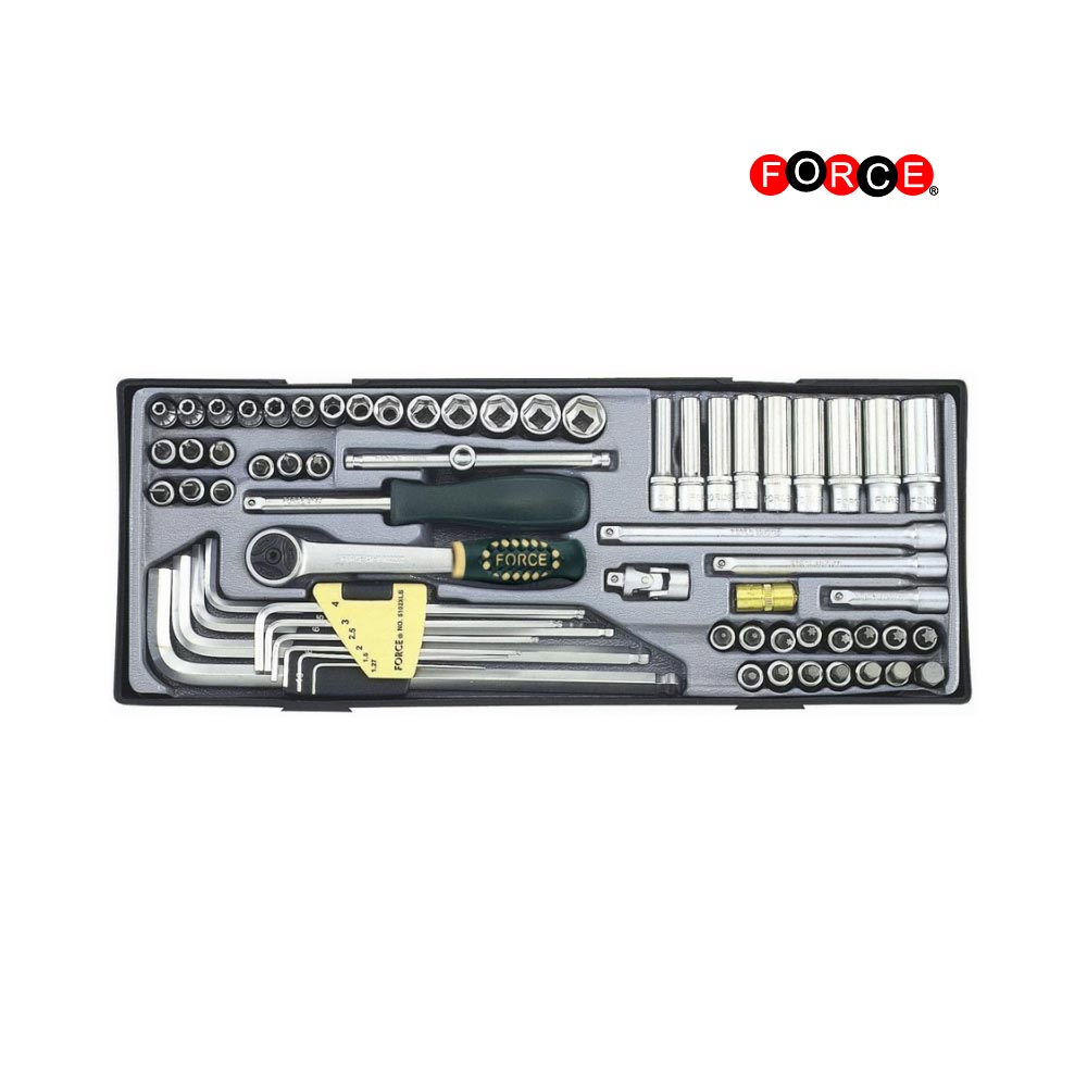 65pc 1/4" 6pt. Flank socket set