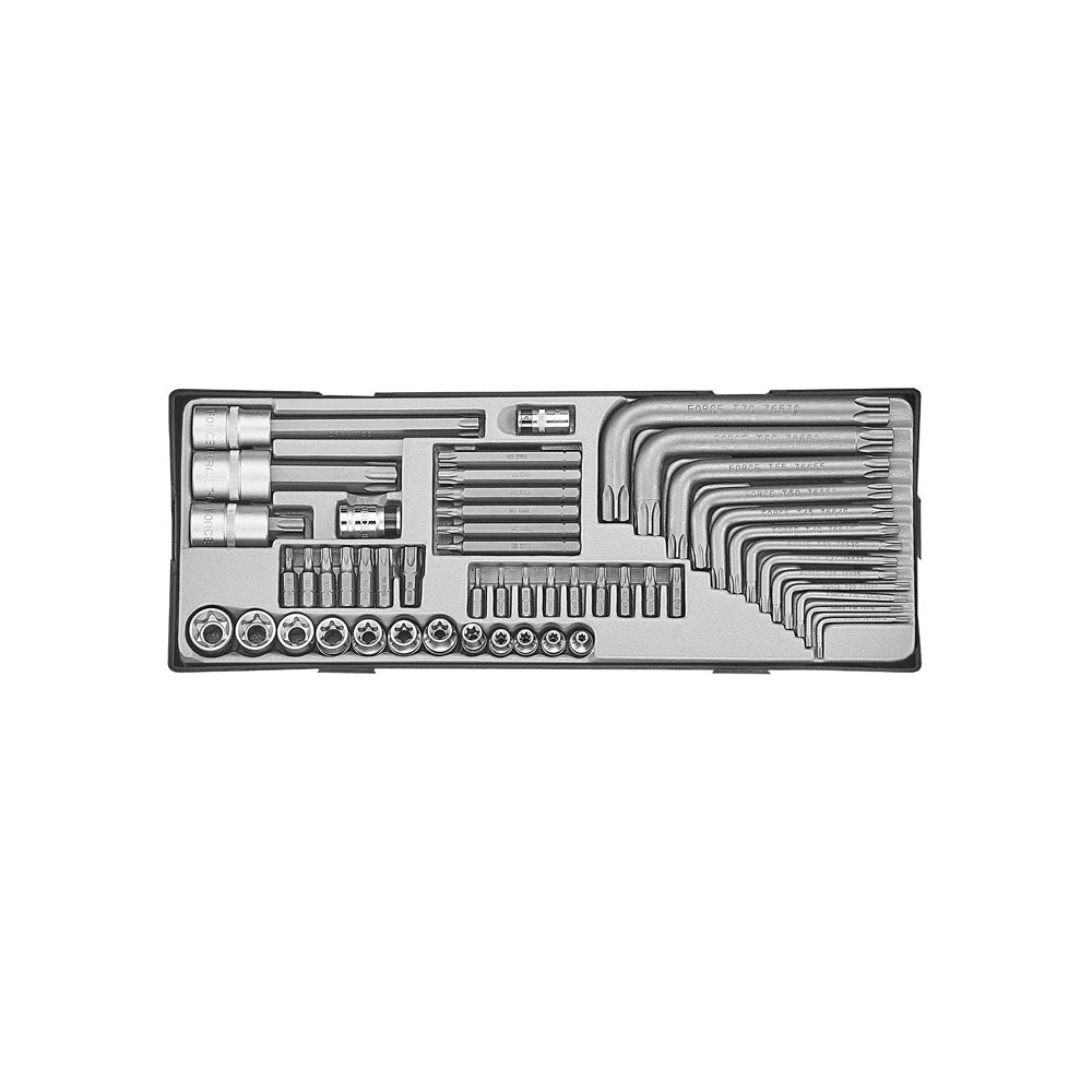 Torx set 1/4"-3/8"-1/2" 52-delig