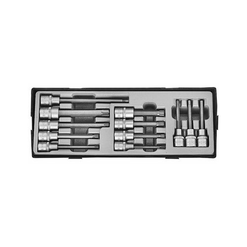 1/2" Krachtdoppenset 6-kant lang 11 delig