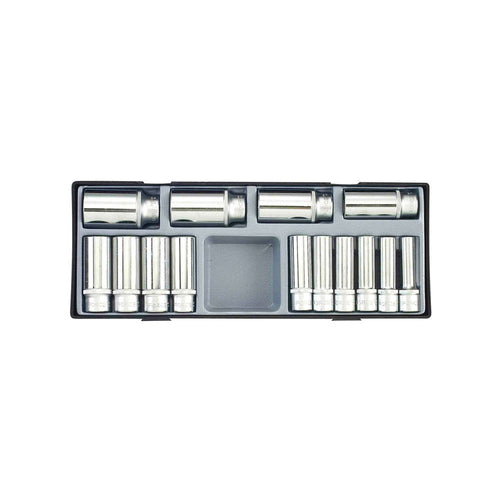 1/2" Doppenset lang 12-kant 14 delig