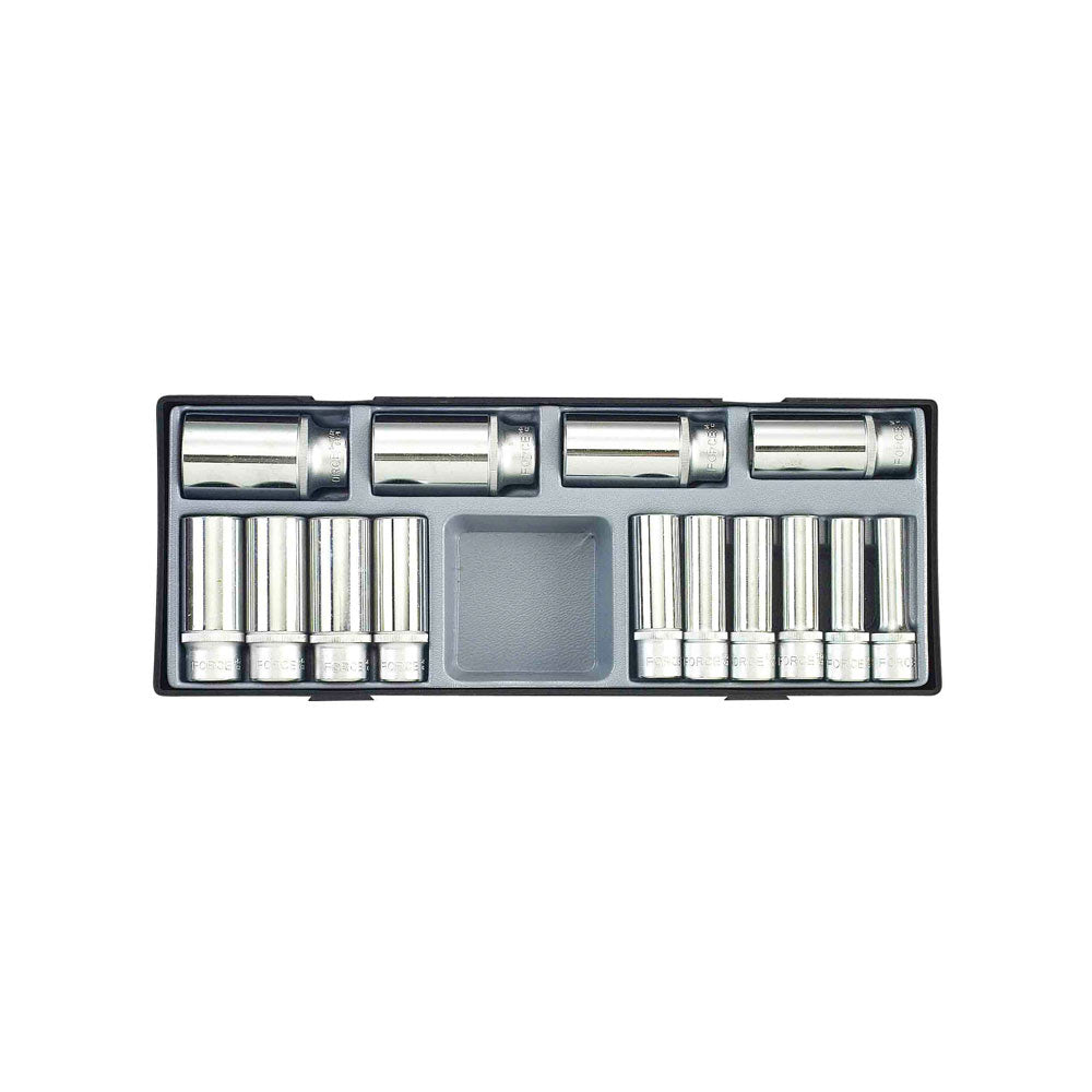 1/2" Doppenset lang 6-kant 14 delig