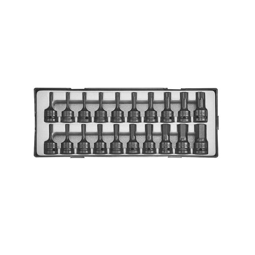 1/2" Slagmoersleutelset zeskant & ster 20st