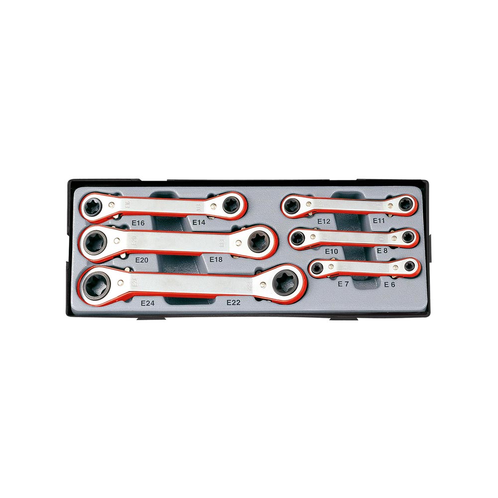 6pc Offset star ratchet wrench set