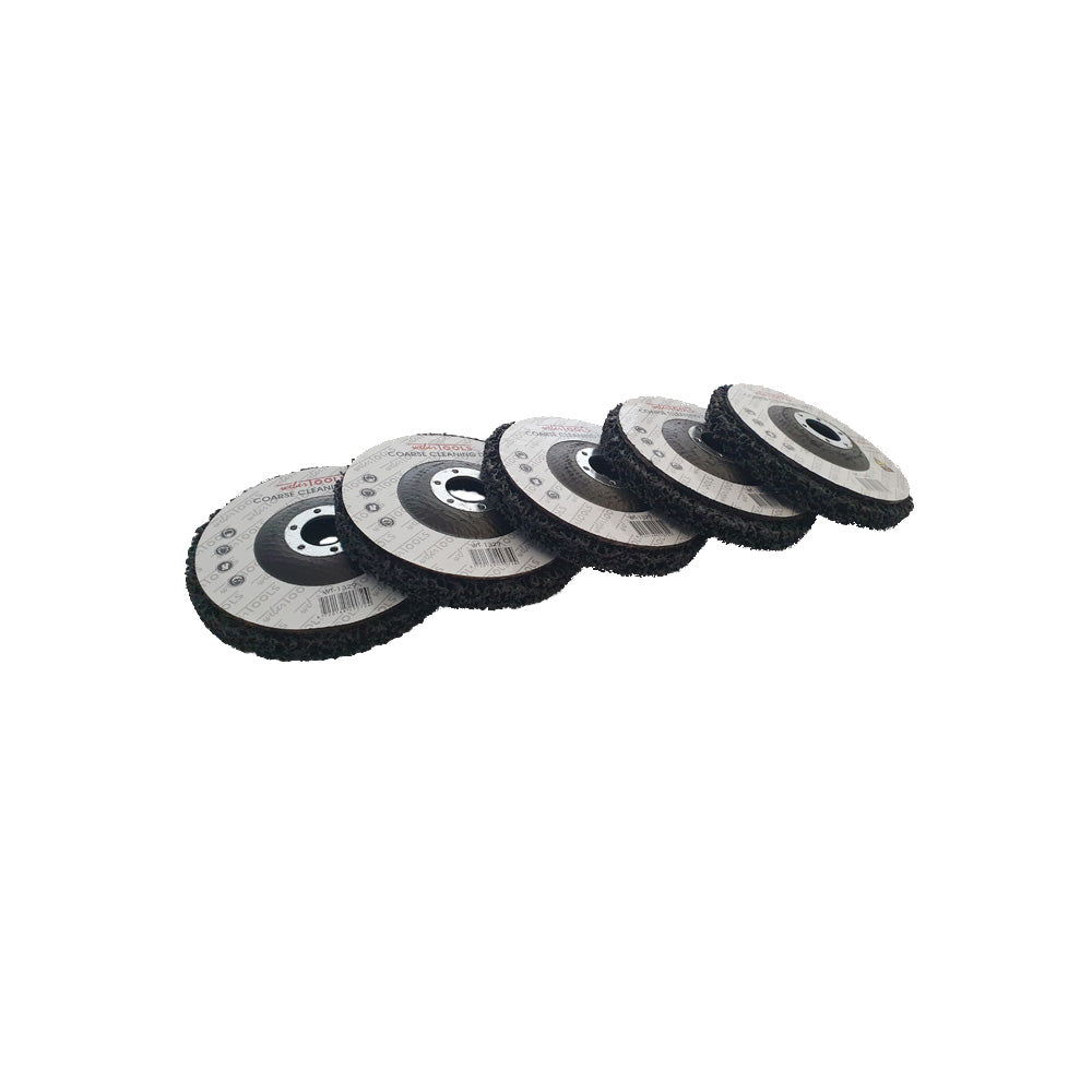 Set reinigingsschijven 125 mm - 5 stuks - slijptol aansluiting