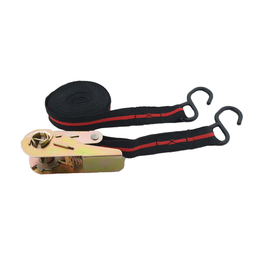 Spanband 5m x 24mm met ratel en zware haken
