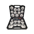 Oliefilter doppenset aluminium 23 delig
