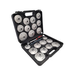 Oliefilter doppenset aluminium 23 delig