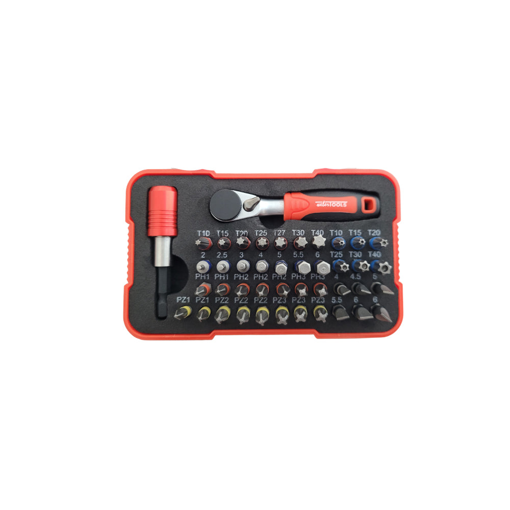 1/4'' Bitten set met Bitratel 43-delig