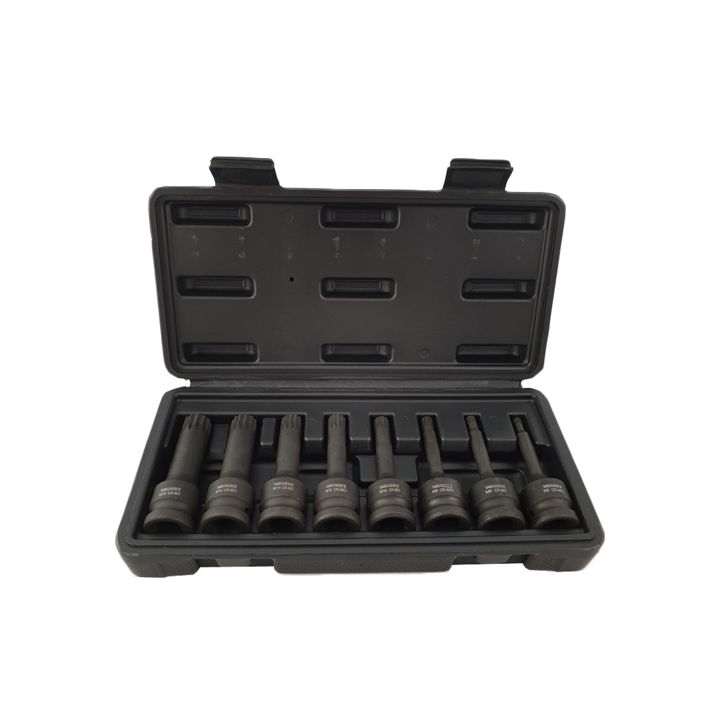1/2" Krachtdoppenset Spline 8 delig