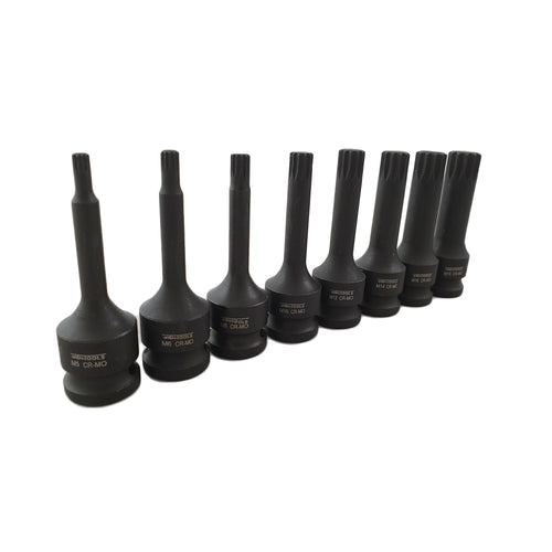 1/2" Krachtdoppenset Spline 8 delig