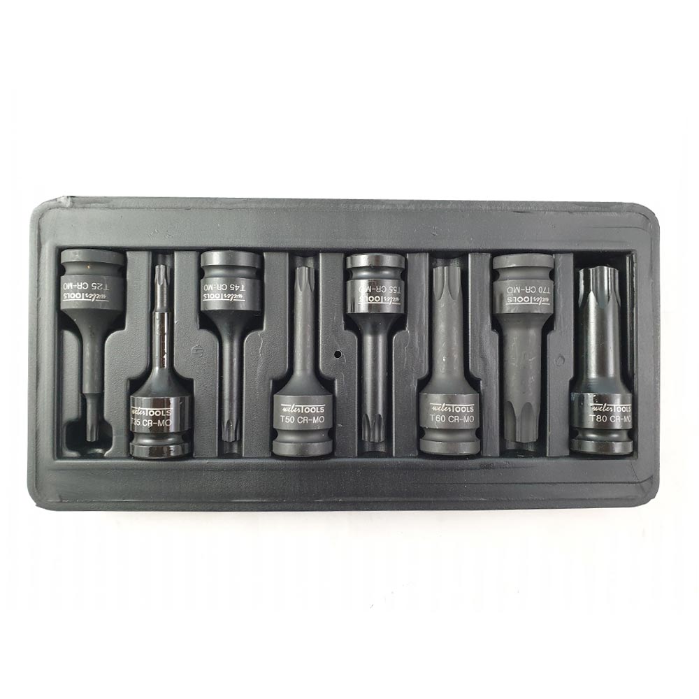1/2'' Krachtdoppenset Torx 8-delig