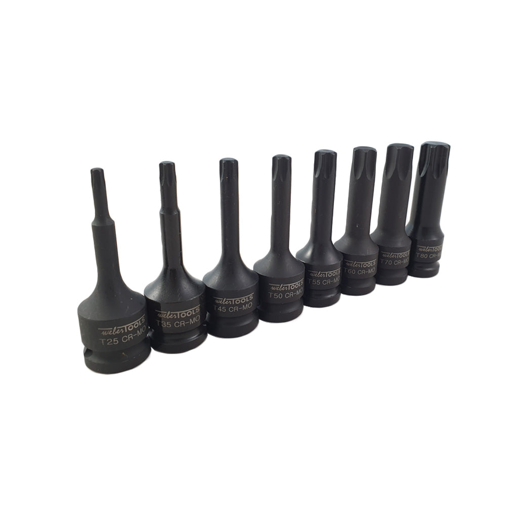 1/2'' Krachtdoppenset Torx 8-delig