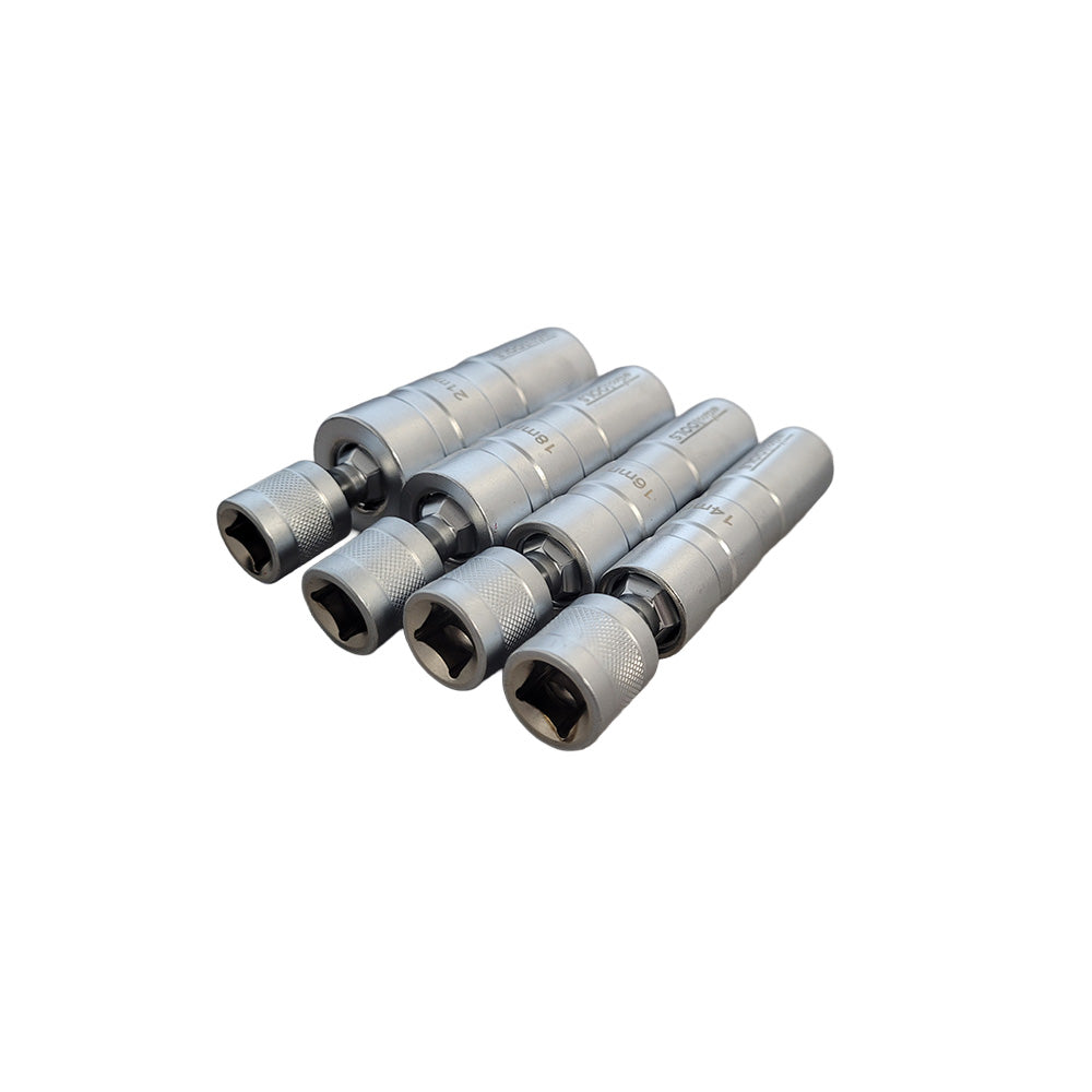 3/8" Bougie Doppenset Magnetisch Flexibel 4-Delig