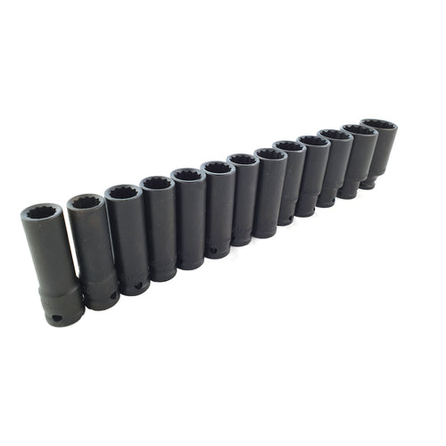 1/2'' Krachtdoppenset 12-kant 13 delig