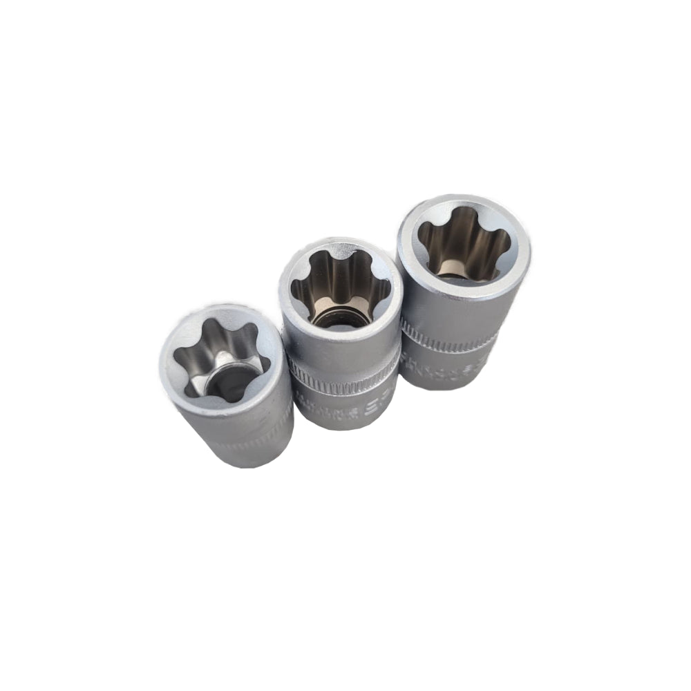 1/4"+3/8"+1/2" Torx-Dopsleutel Set, 101-dlg
