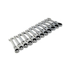 Ratelring-steeksleutelset extra kort 8 - 19 mm 12-dlg